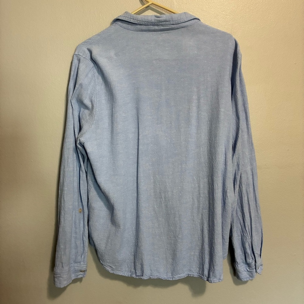 Orvis Light Blue Linen Blend Button-Up Women’s Shirt Size Large Lightweight - Picture 4 of 10